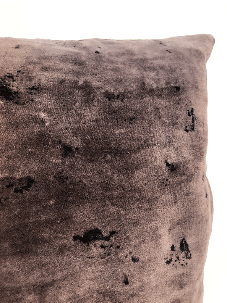 COTTON VELVET PILLOW | PETAL ECO PRINT | NATURAL DYE