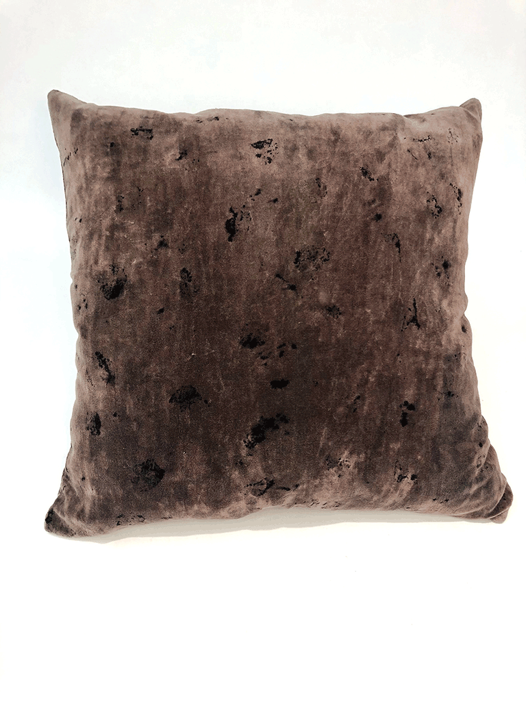 COTTON VELVET PILLOW | PETAL ECO PRINT | NATURAL DYE