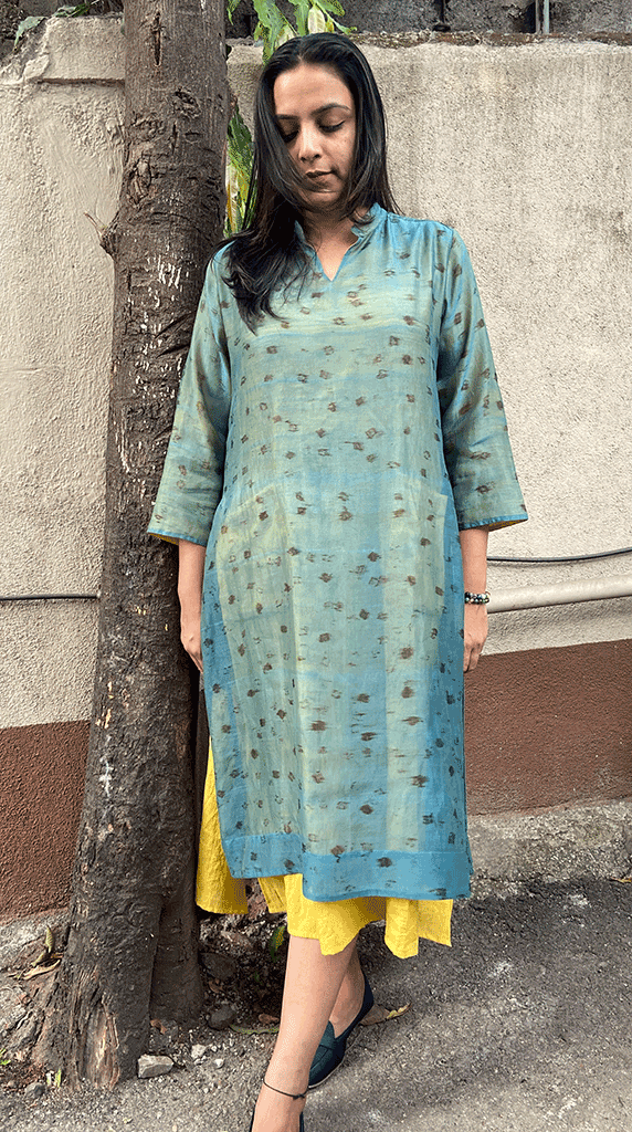 CHANDERI COTTON SILK | ORGANIC COTTON DRESS AND PANT SET