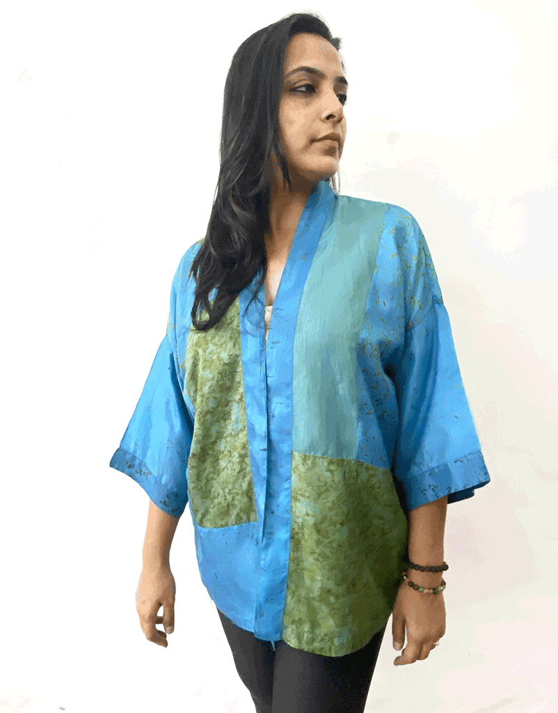 WOMEN'S SILK COAT | NATURAL DYE | TEMPLE BLESSINGS | MARIGOLD