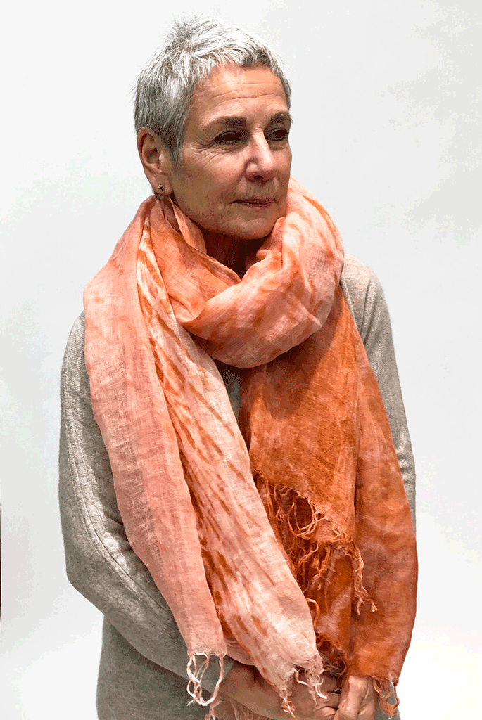 LINEN SHAWL/THROW | HAND-WOVEN | NATURAL DYE